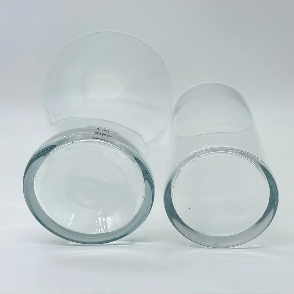 Set of 2 Clear Glass Vases from IKEA